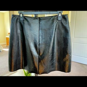 Express MinusTheLeather Black Snake MiniSkirt - 8